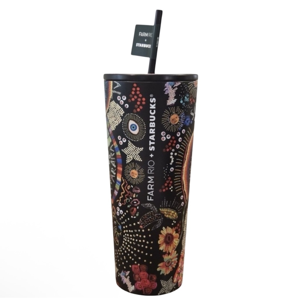 Starbucks X FARM Rio Borogodo Brazilian Design 24oz Stainless Steel Tumbler NWT